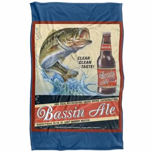 JQ Licensing Bassin Ale Silky Touch Super Soft Fluffy Fleece Throw Blanket, Multicolour, W: 91 cm, D: 147 cm – 1