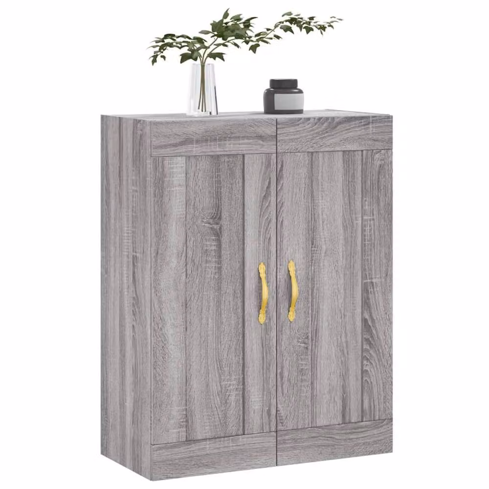 Berkfield Home Wall Mounted Cabinet in Grey, W/D/H: 69.5 x 34 x 90 cm – 2