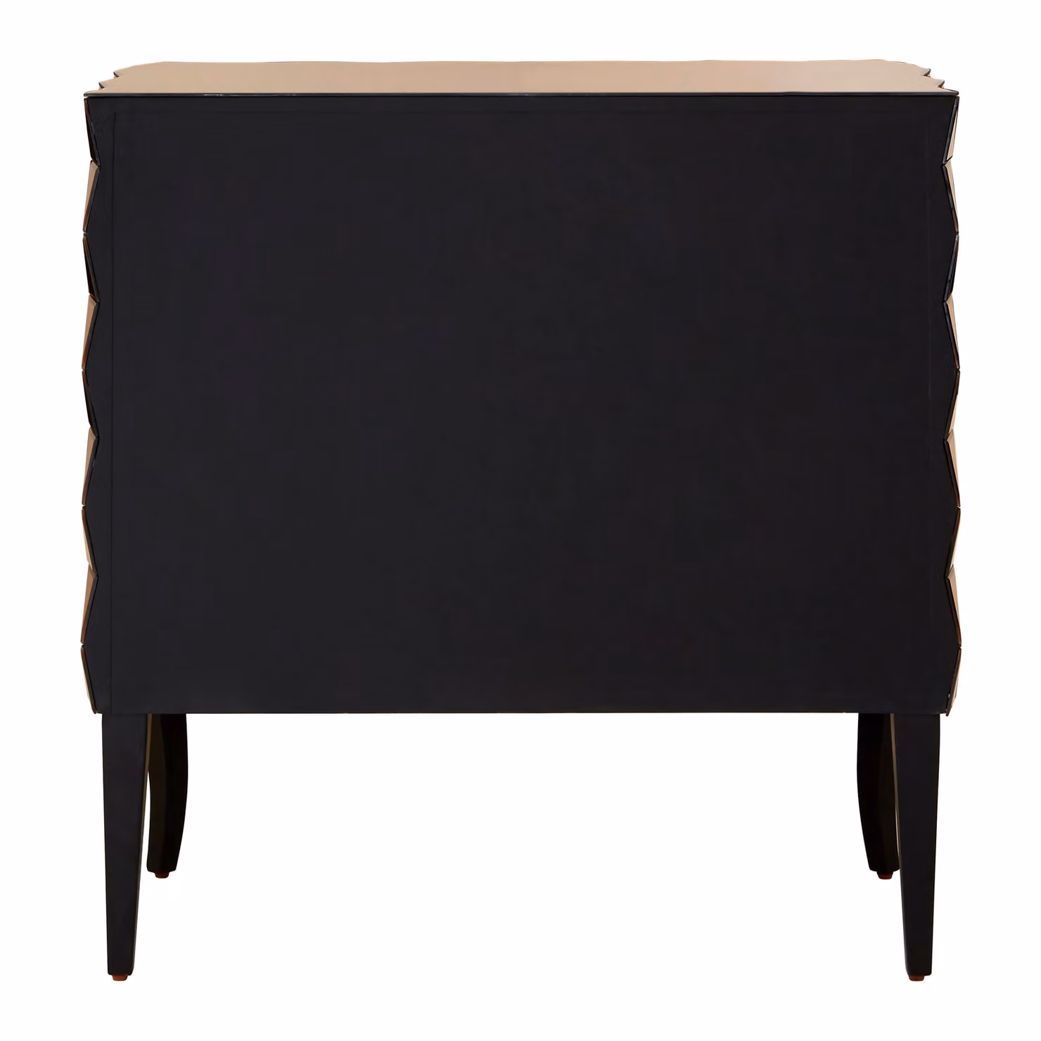 Orsina Modern Geometric Gold Sideboard Cabinet with Wood and Glass Shelving – 3