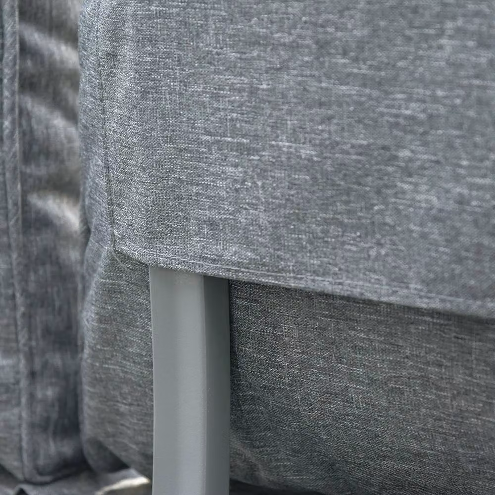 STILVORA 3-Piece Sofa Set in Grey with Adjustable Back and Metal Frame – 5
