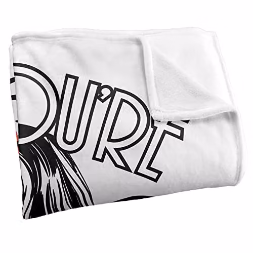 LOGOVISION Multicolour and White Fluffy Microfibre Fleece Throw Blanket for Adults W/D/H: 152 x 127 cm – 2