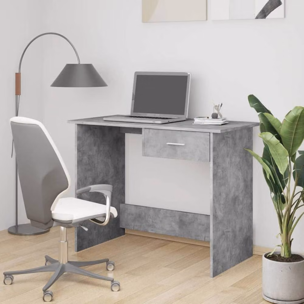 Berkfield Home Modern Computer Desk in Grey, W/D/H: 100 x 50 x 76 cm – 2