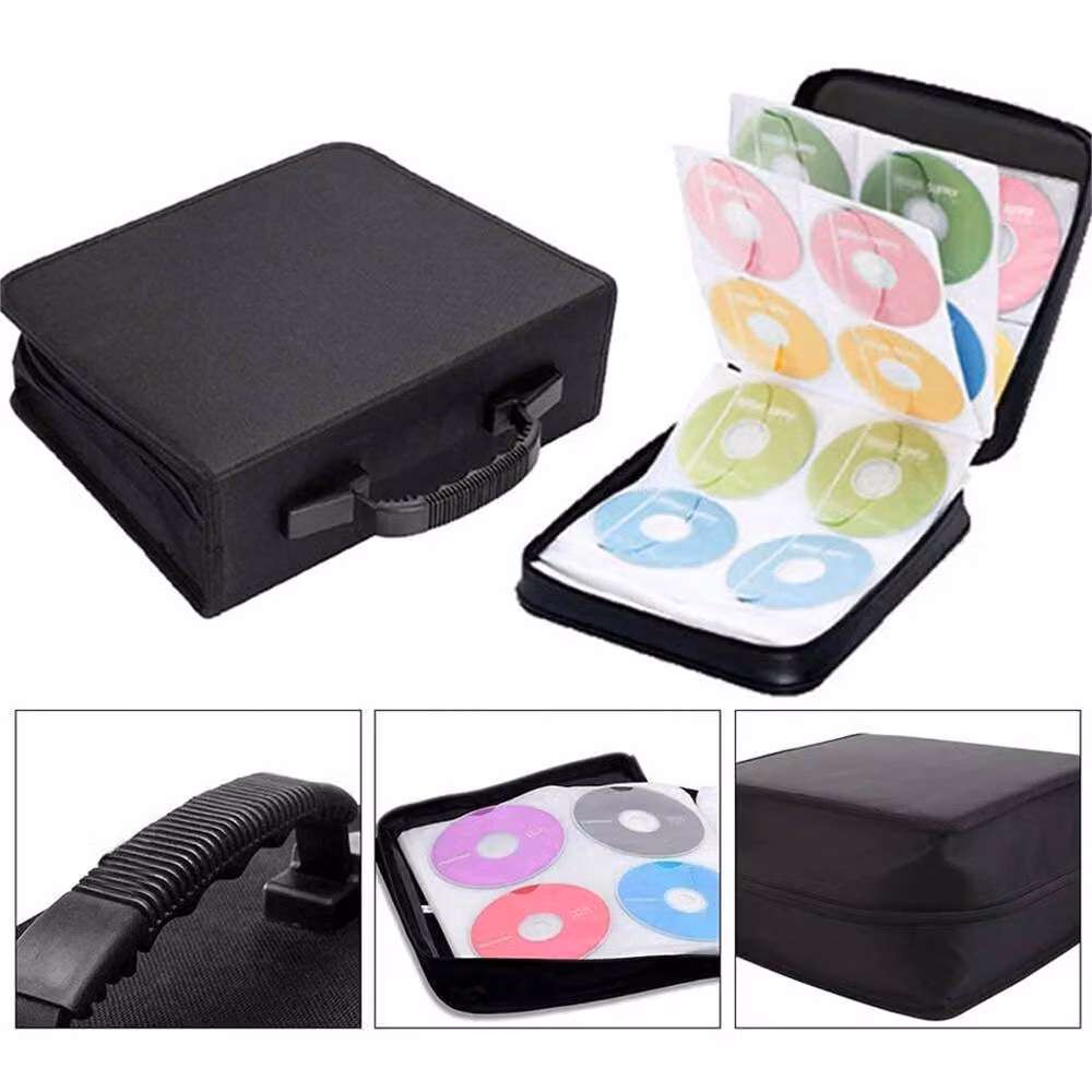 NESTLUNE 128 Disc CD DVD Storage Wallet Album in Black – 5