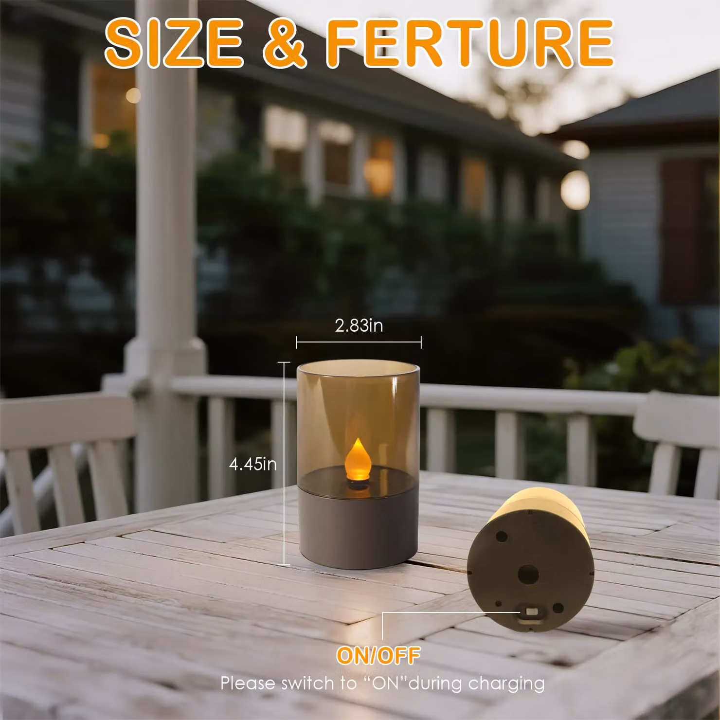 Bright Zeal 3 Piece LED Flameless Candle Set with Timer in Brown, Grey and Purple – 2