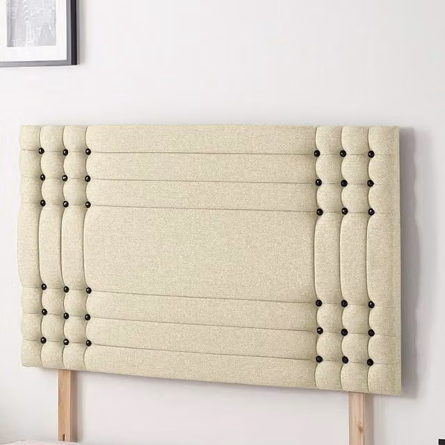 Somnior Beds Ltd Modern Upholstered Linen Fabric Divan Headboard in Beige
