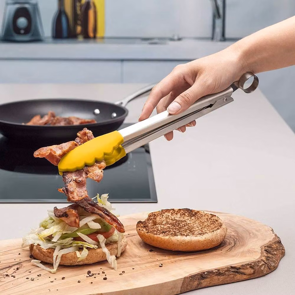 Zeal Silicone and Stainless Steel Cooking Tongs, Yellow, 25 cm – 2