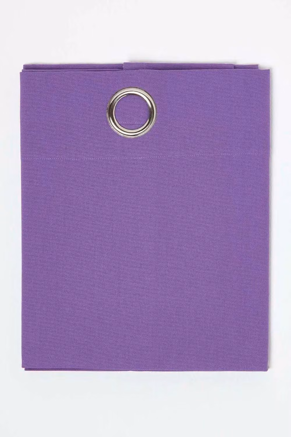 Homescapes Plain Purple Cotton Eyelet Curtain Pair, Width: 117 cm, Drop: 137 cm – 3