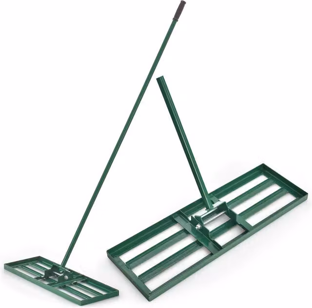 Gymax Green Lawn Leveling Rake Landscape Tool with Handle W: 75 cm, H: 25 cm
