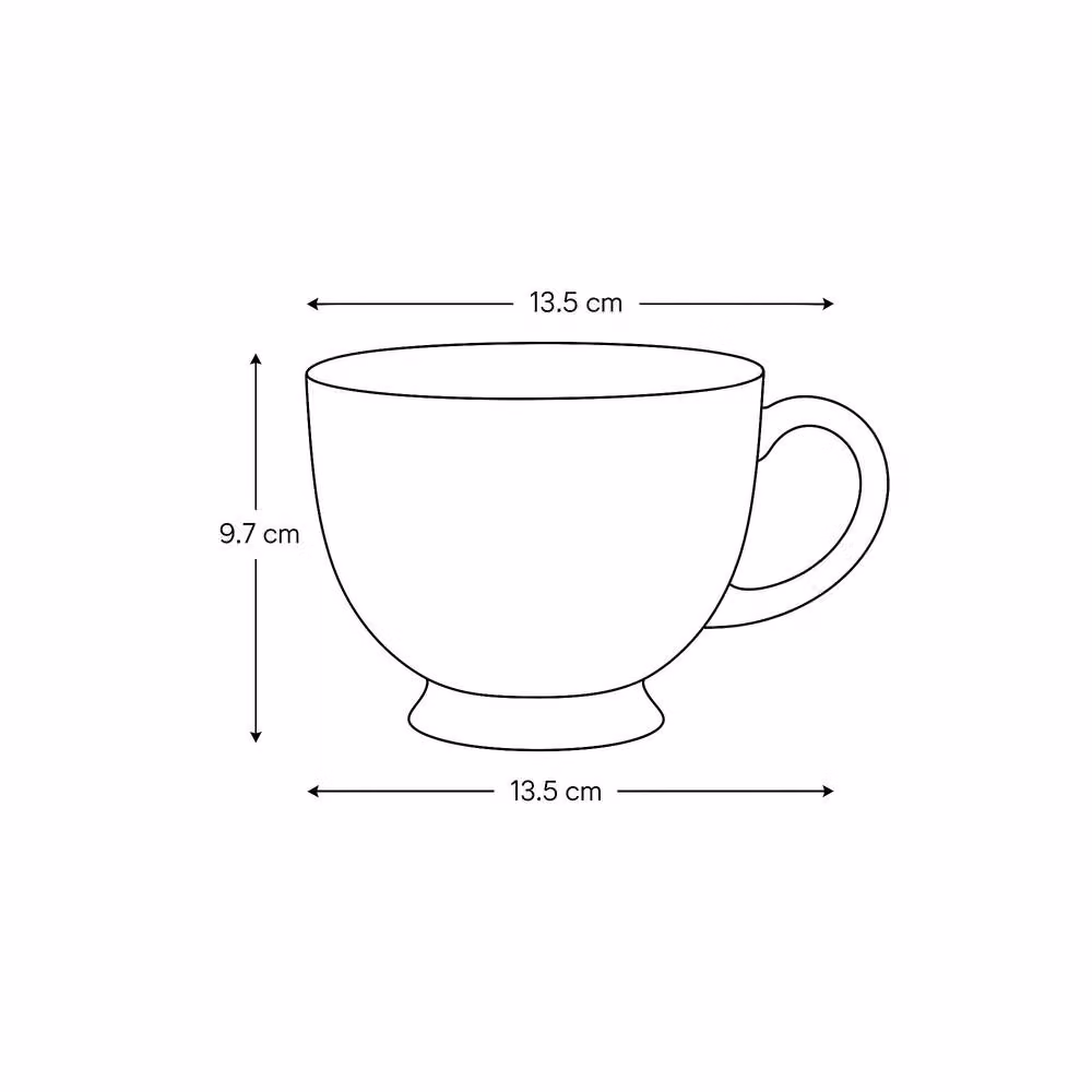 Dibor Montmartre Set of 8 Large Olive Green Ceramic Tea Cups and Coffee Mugs – 5