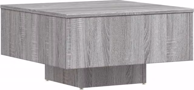Berkfield Home Modern Square Coffee Table in Grey, W/D/H: 60 x 60 x 31.5 cm – 1