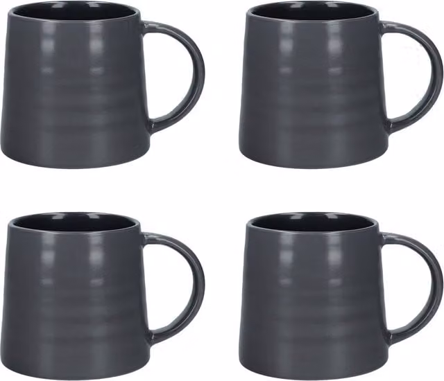 Mikasa Serenity 4-Piece Ceramic Mug Set in Grey