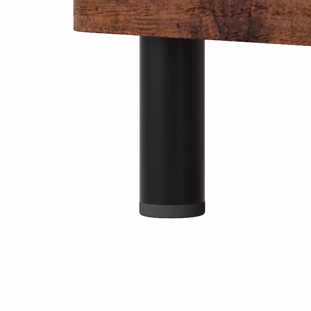 Levede Slim 3-Tier Side Table in Brown with Wood and Metal Construction – 5