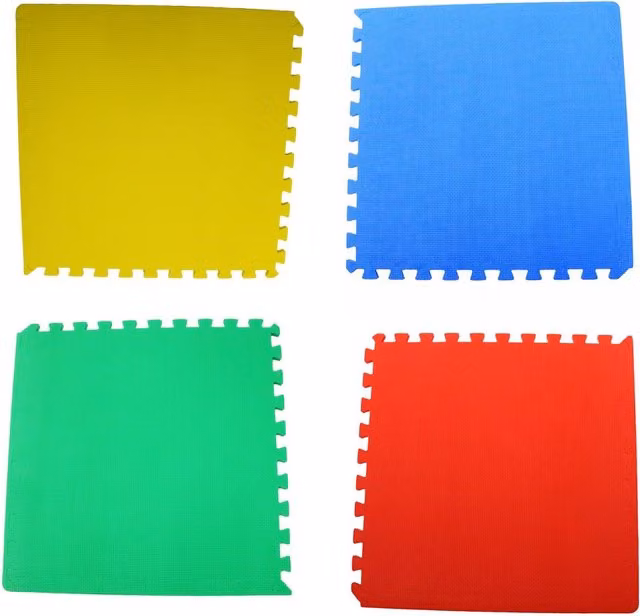 Oypla Interlocking EVA Soft Foam Exercise Floor Play Mats, Blue, 64 sq ft