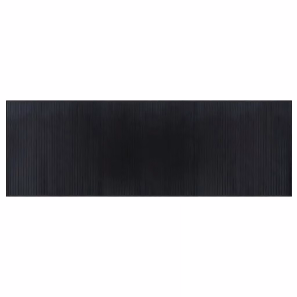 Berkfield Home Rectangular Bamboo Rug in Black, W: 100 cm, L: 300 cm – 2