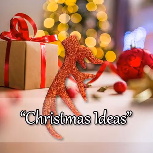 VFM e-Store Red Hanging Stag Antler Christmas Tree Ornament, H 17 cm x W 7 cm x D 2 cm – 5