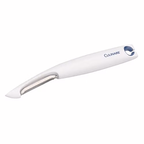 Culinare C12006 Swivel Peeler in White, Made of Plastic and Stainless Steel, Dishwasher Safe