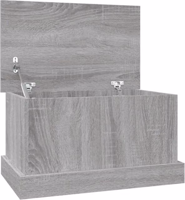 Berkfield Home Grey Sonoma Storage Box with Soft Close Lid, W/D/H: 50 x 30 x 28 cm