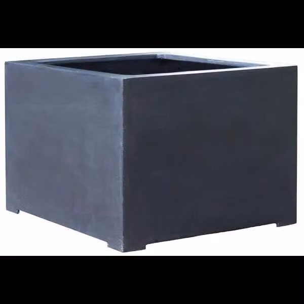Primrose Titanic Black Polystone Stone Effect Cube Planter Tub W/D/H: 70 x 70 x 50 cm – 5