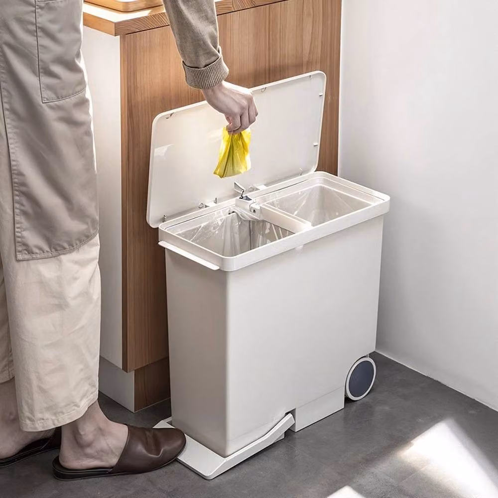 Kelvenix Dual Pedal Rolling Recycling Dustbin in Grey – 3