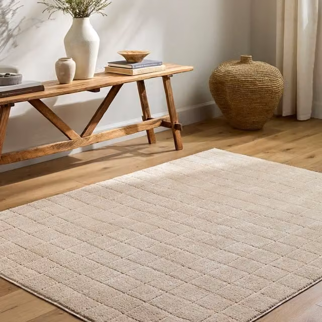 Livabliss Cascade Ivory Brown Modern High Pile Living and Dining Rug, W/D/H: 80 x 220 cm – 1