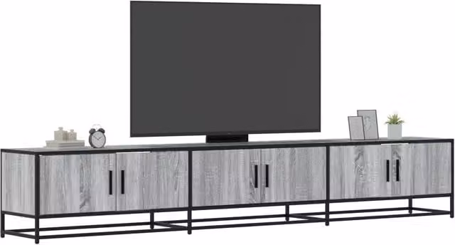 Berkfield Home Grey Sonoma TV Cabinet in Engineered Wood W: 240 cm, D: 41 cm, H: 41 cm – 1