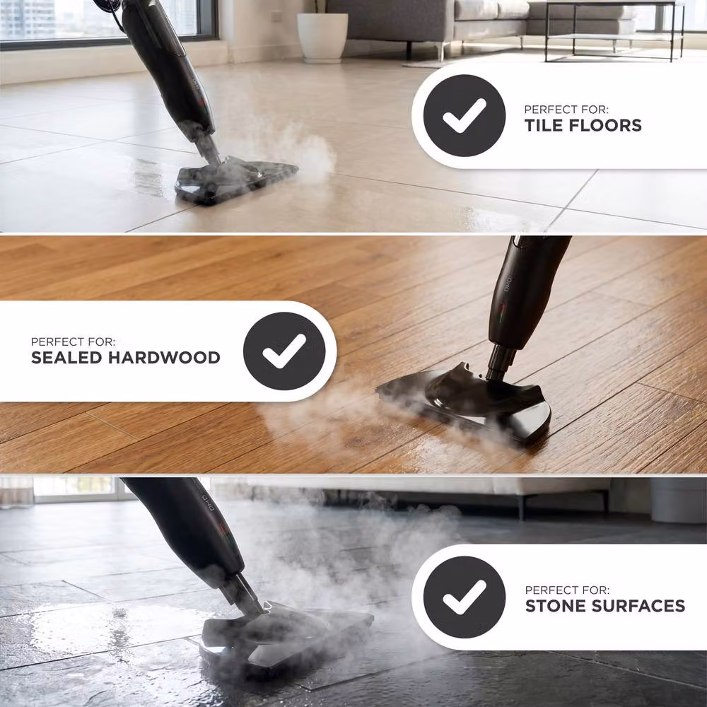 DMD Collective Fast Heat-Up Steam Mop Cleaner in Black – 5