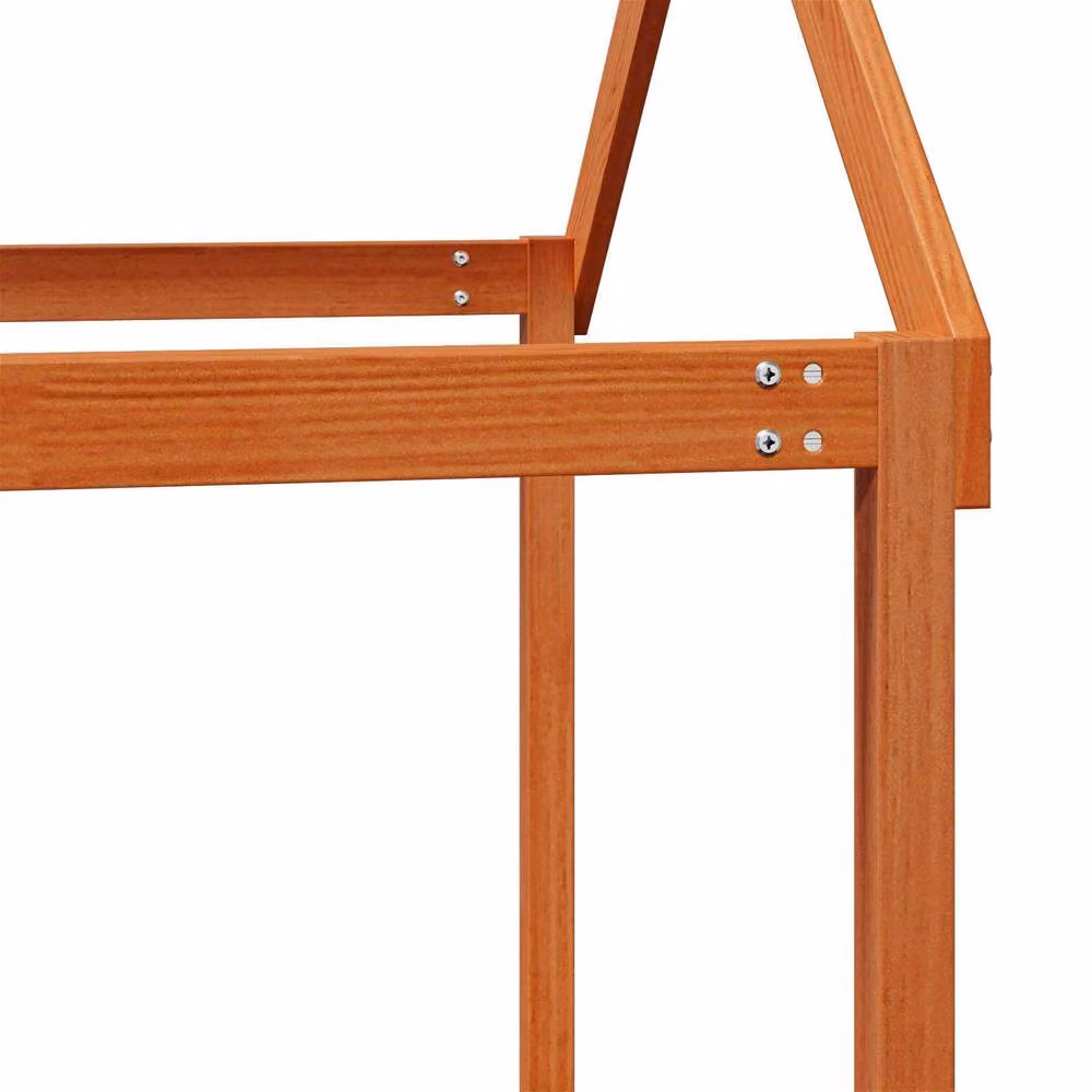 Berkfield Home Loft Bed Frame in Waxed Brown Solid Pine Wood, W/D/H: 90 x 190 cm – 3