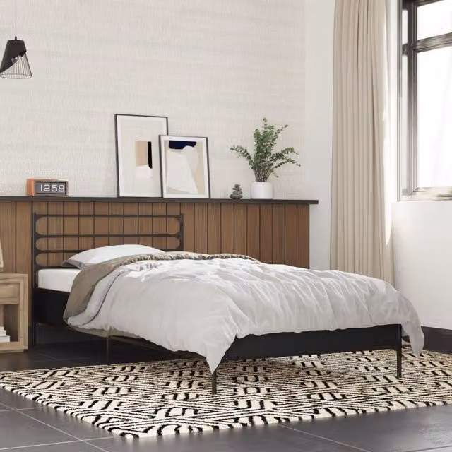 Berkfield Home Small Single Bed Frame in Black, W: 75 cm, L: 190 cm – 1
