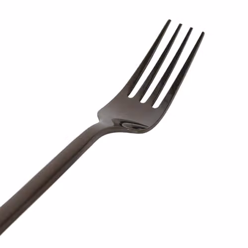 Argon Tableware Stainless Steel Dinner Forks, Black, Pack of 8 – 4