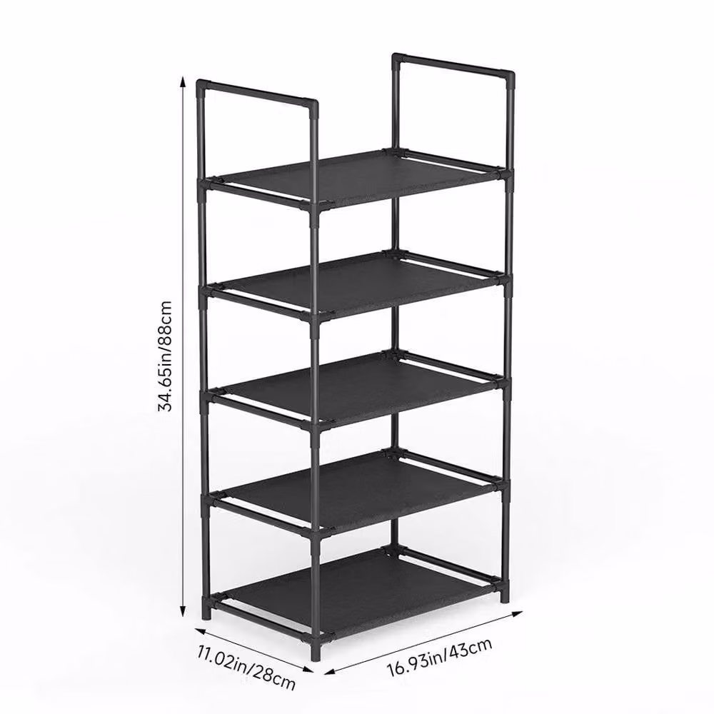 SPETLEK 5-Tier Metal Shoe Rack in Black – 2