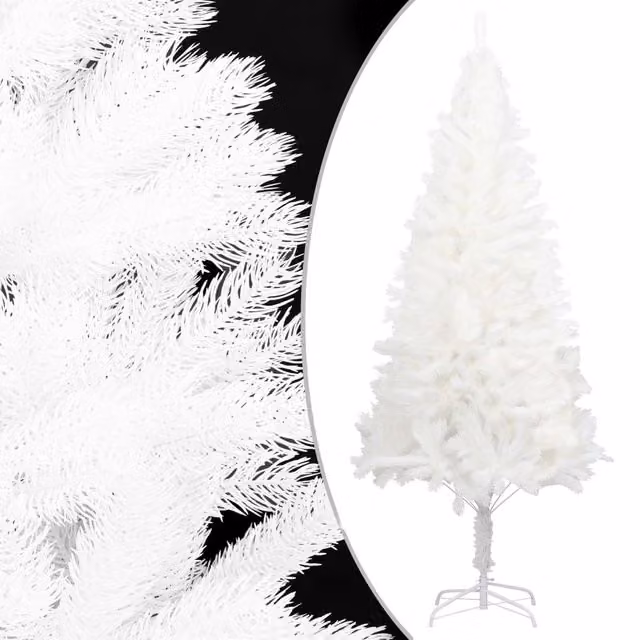 Berkfield Home Artificial Lifelike Christmas Tree in White, Height: 210 cm – 1