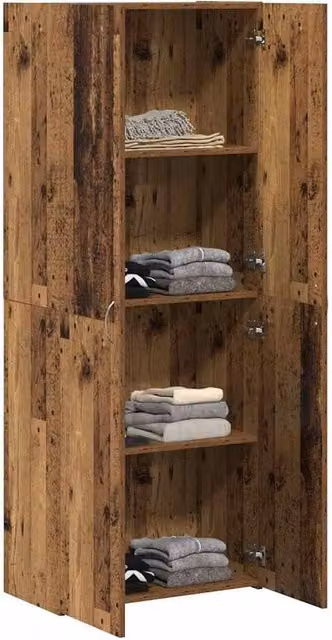 Berkfield Home Old Wood Highboard in Brown, W/D/H: 60 x 32 x 153 cm – 1