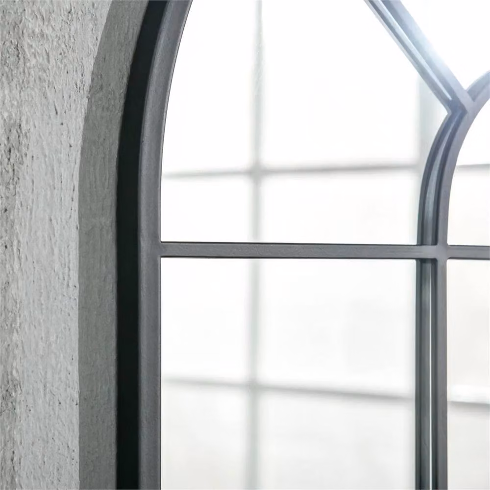 Nordara Modern Arched Wall Mirror in Black, W: 91 cm, H: 60 cm – 2