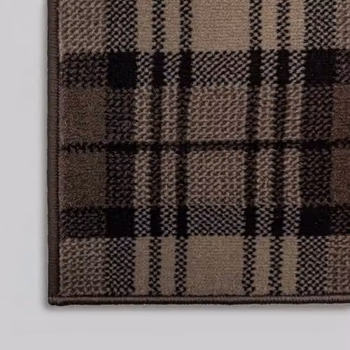 runrug Soft Hallway Runner Rug, Brown, W: 70 cm, L: 360 cm, Thickness: 0.9 cm – 4