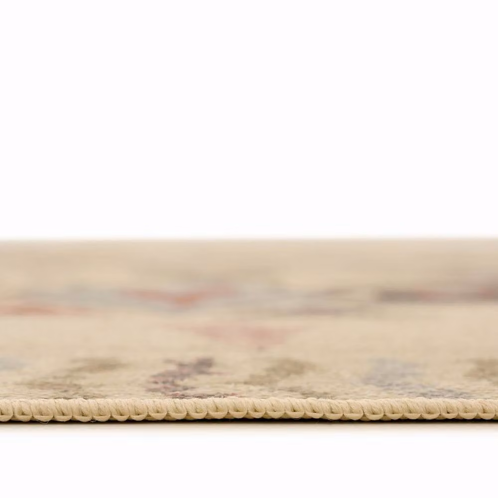 Kukoon Beige and Grey Distressed Soft Pile Area Rug, W: 160 cm, D: 230 cm – 4