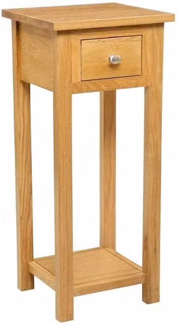 FORGEVIO Small Solid Wood Console Table in Light Oak – 1