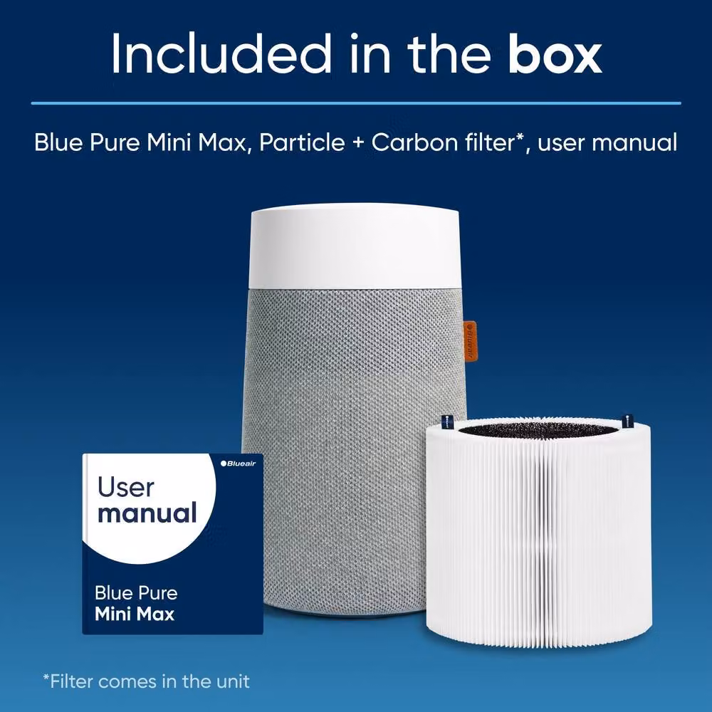 Blueair Blue Pure Mini Max Compact Air Purifier in Grey and Blue – 4