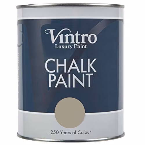 Vintro Chalk Paint in Stonebreaker Beige with Ultra Matt Finish, 1 Litre
