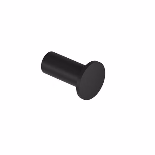 Cosmo Brushed Black Metal Wall Hook with Screw Fastening
