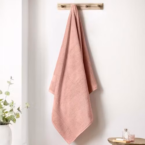 Bianca Supima Cotton Bath Sheet Pink W/D/H: 100 x 150 cm