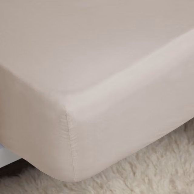 Belledorm Pima Cotton 450 Thread Count Extra Deep Fitted Sheet, Oyster, King Size (W: 180 cm, L: 200 cm, Depth: 38 cm)