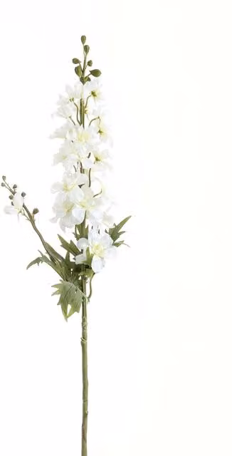 KDMK White Tall Delphinium Faux Flower Stem