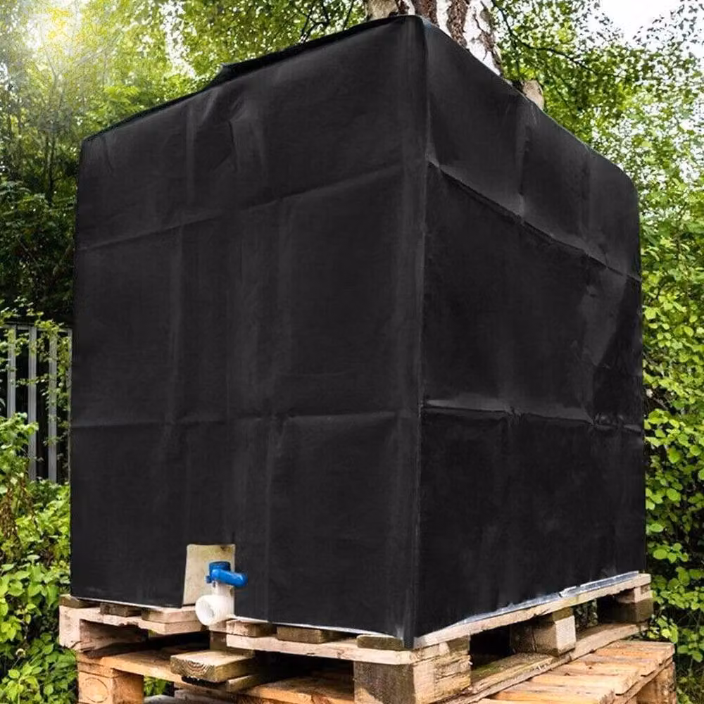 FLAVORA Waterproof IBC Tote Cover for 1000L Rain Water Tank, Black – 5