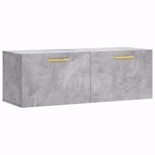 vidaXL Wall Cabinet in Concrete Grey, MDF, W/D/H: 100 x 36.5 x 35 cm