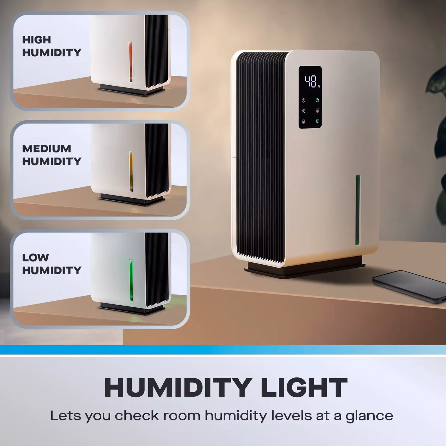 Daewoo 3.2L Dehumidifier and Air Purifier in White – 3