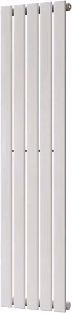 UK Radiators Typhoon White Vertical Designer Radiator, H: 140 cm, W: 34 cm