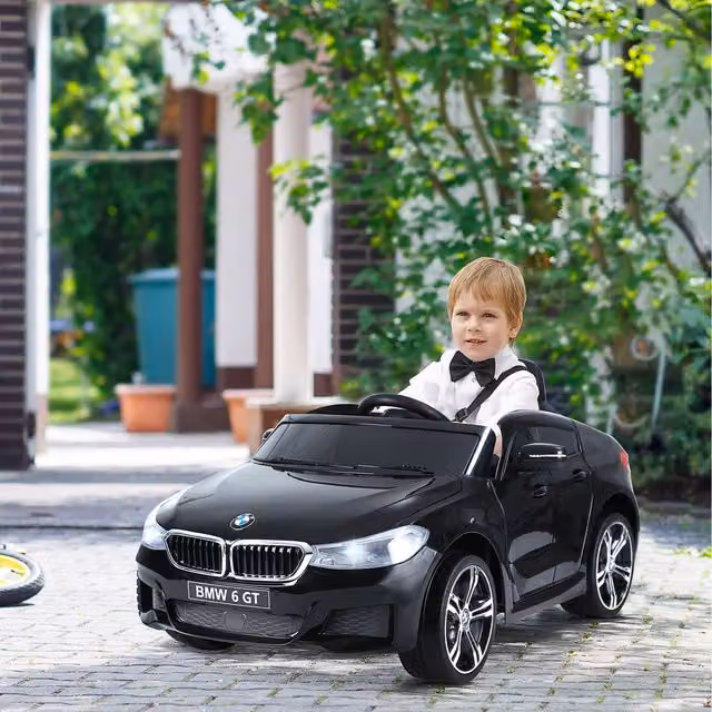 HOMCOM Licensed BMW 6GT 6V Electric Kids Ride on Car with Light and Sound, Black
