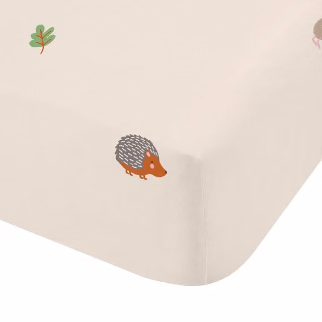 Catherine Lansfield Fox and Woodland Friends Childrens Fitted Sheet in Cream