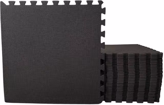 NESTLUNE 16-Piece EVA Foam Gym Floor Mats in Grey, W/D: 60 x 60 cm Each – 1