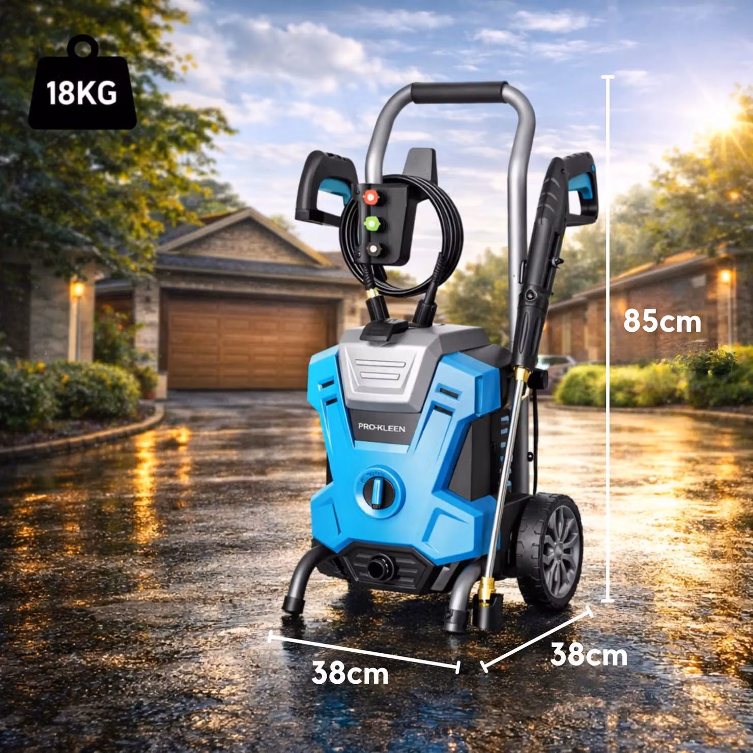 ProKleen Electric High Performance Pressure Washer 2100W in Blue – 4